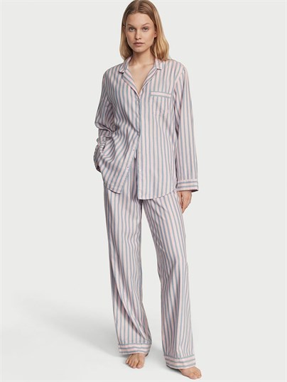 Flannel Uzun Pijama Takimi