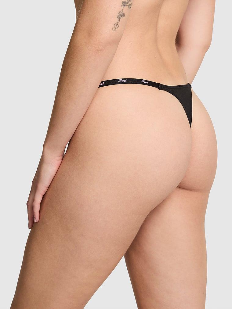 Pink Logo Detayli Mini Tanga arka görünümü