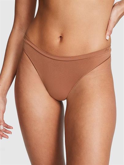 Pink Seamless Yüksek Bel Tanga Kulot