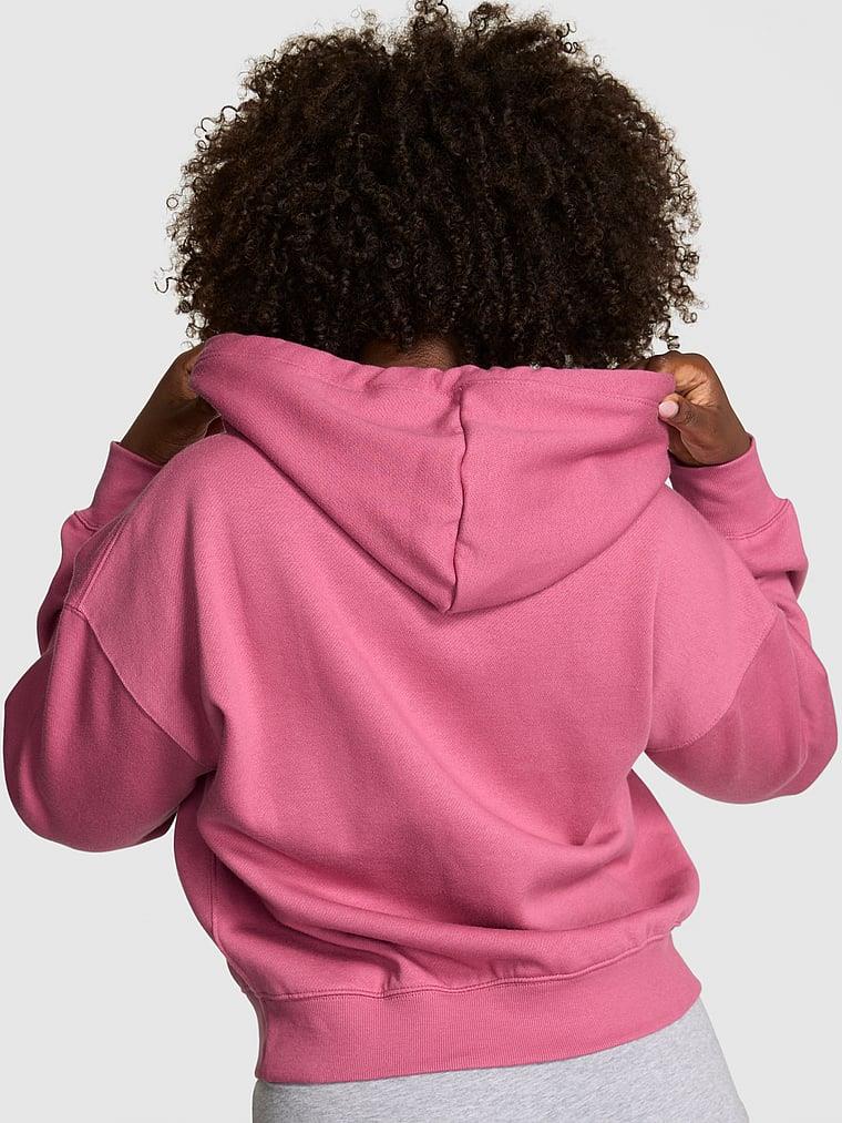 Pink Ivy Kampus Fermuarli Kapusonlu Ust arka görünüm