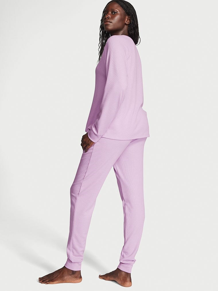 Glow Waffle Henley Jogger Takimi arka görünümü