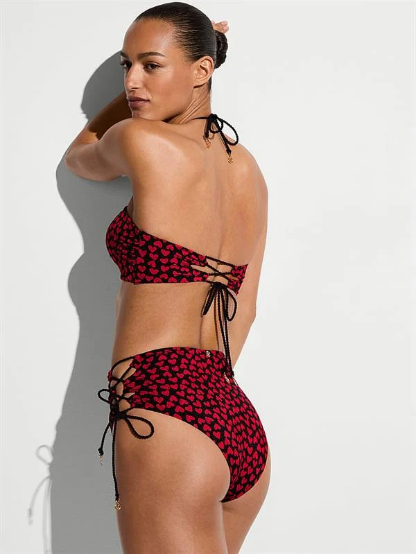 Buzgulu Yüksek Bel Cheeky Bikini Alti