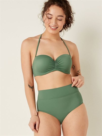 Pink Yüksek Bel Shortie Bikini Alti