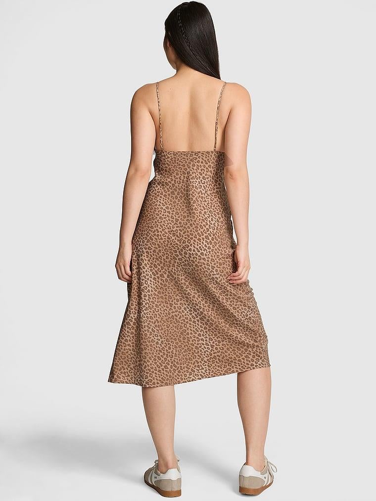 Pink Fall In Love Midi Elbise arka görünümü
