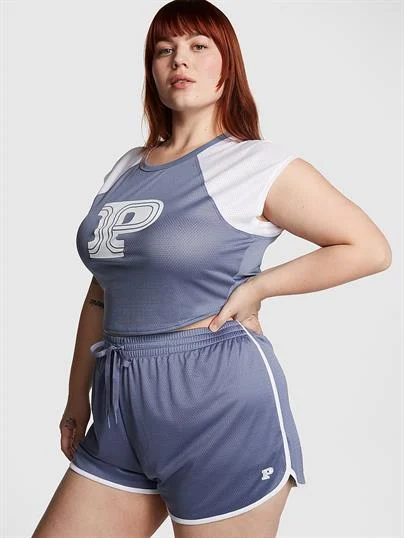 Pink Mesh Tech Spor Sortu