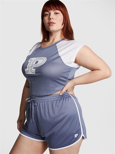 Pink Mesh Tech Spor Sortu