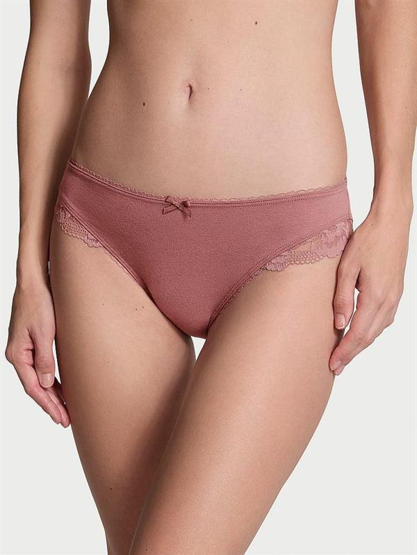 Esnek Pamuklu Dantel Kenarli Bikini Kulot