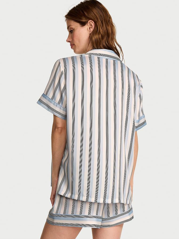 Saten Kısa Pijama Takimi arka görünümü