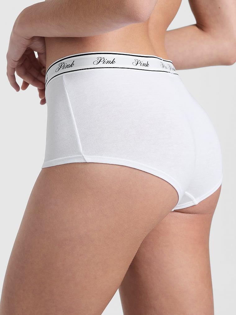 Pink Logolu Pamuklu Boyshort Kulot arka görünümü