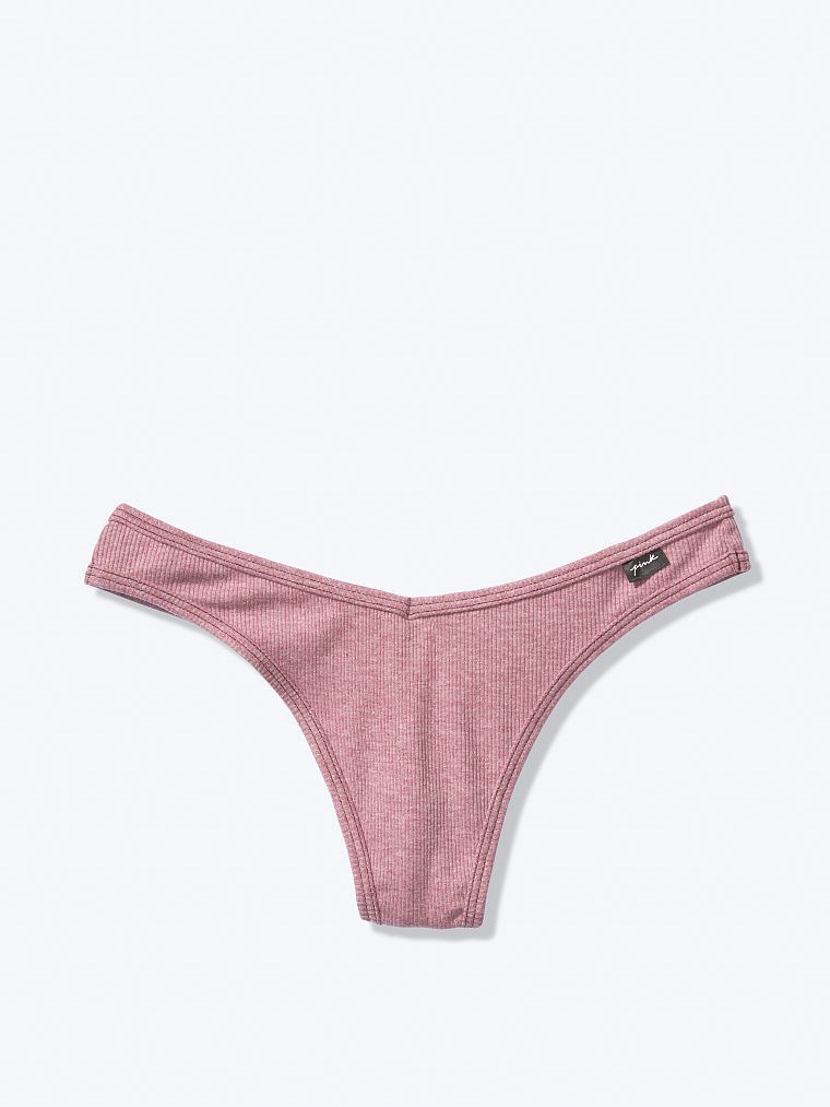 Pink Pamuk Tanga Kulot arka görünüm