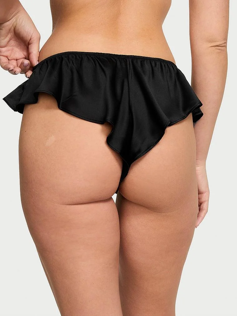 Saten Flutter Cheeky Kulot arka görünüm