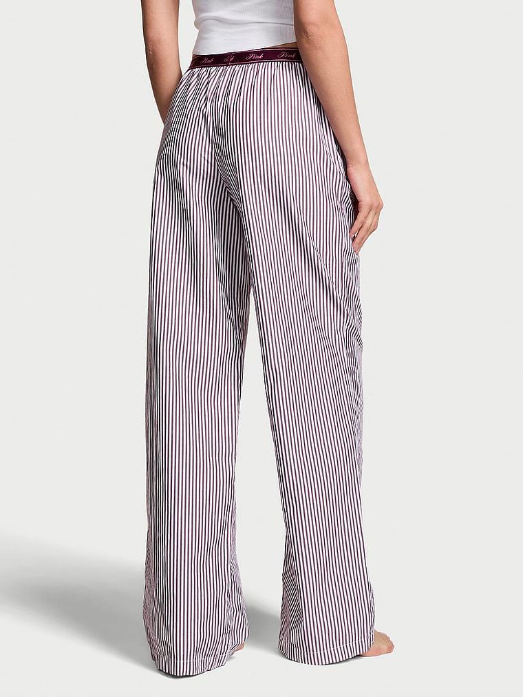 Pink Pamuklu Poplin Logolu Pijama Alti arka görünümü