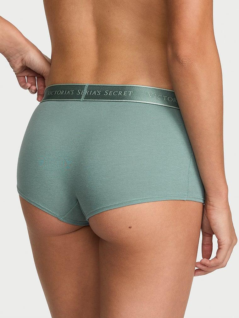 Logolu Pamuklu Boyshort Kulot arka görünümü