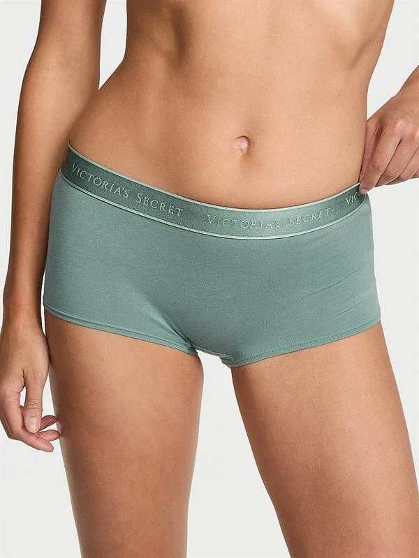 Logolu Pamuklu Boyshort Kulot ön görünüm