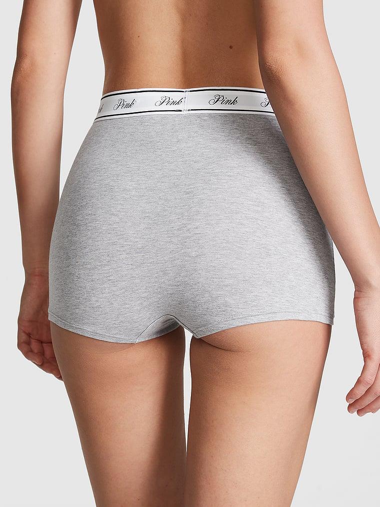 Pink Mikro Logolu Yüksek Bel Boyshort Kulot arka görünümü
