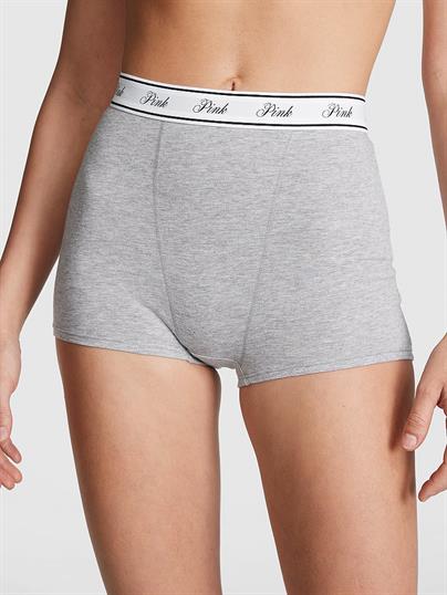 Pink Mikro Logolu Yüksek Bel Boyshort Kulot ön görünüm