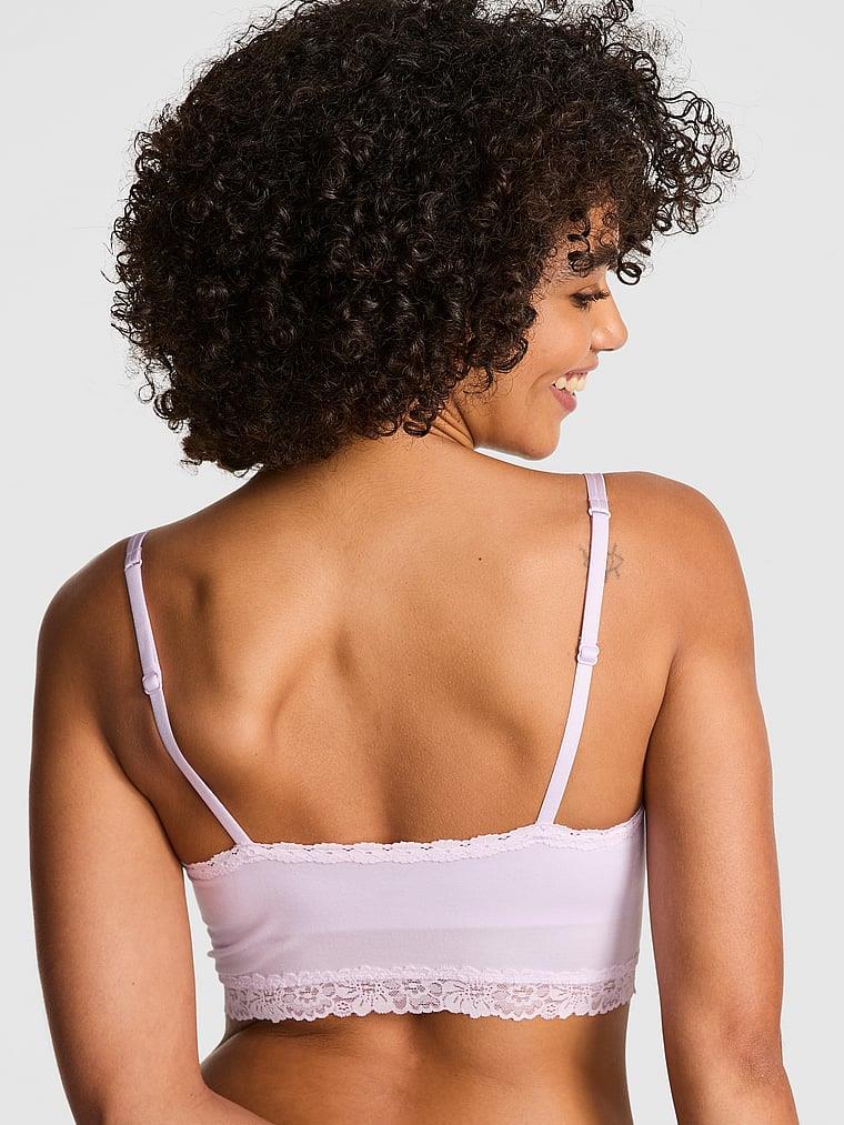 Pink Pamuklu Hafif Dolgu Destekli Bralet arka görünümü