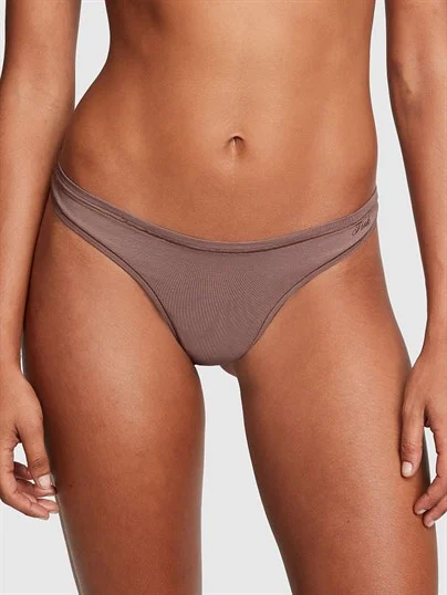 Pink Pamuklu Tanga ön görünüm