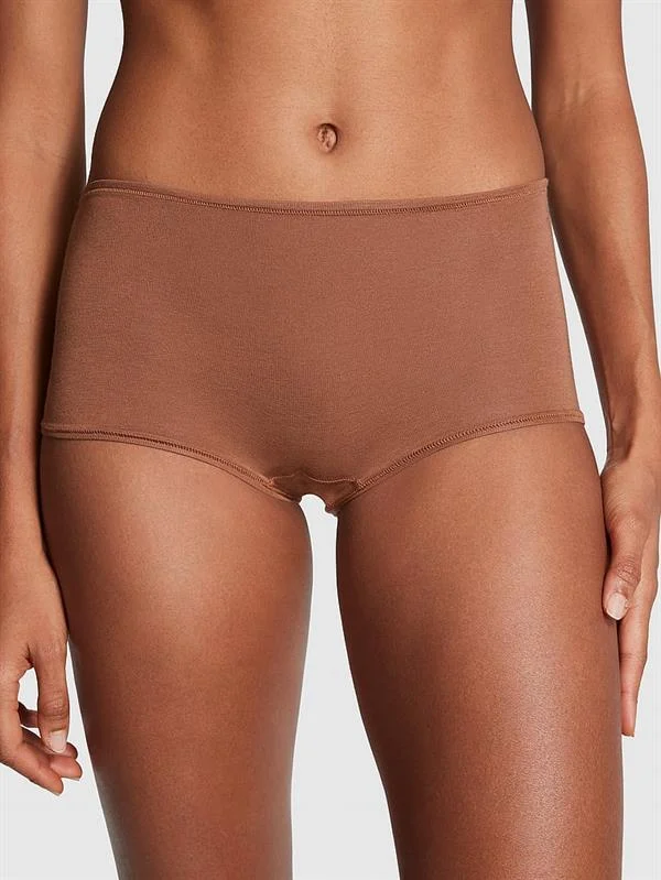 Pink Pamuklu Boyshort Kulot