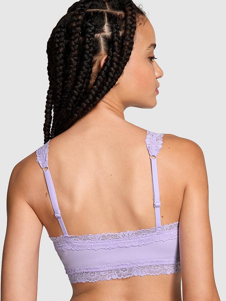 Pink Seamless Hafif Astarli Bralet arka görünümü