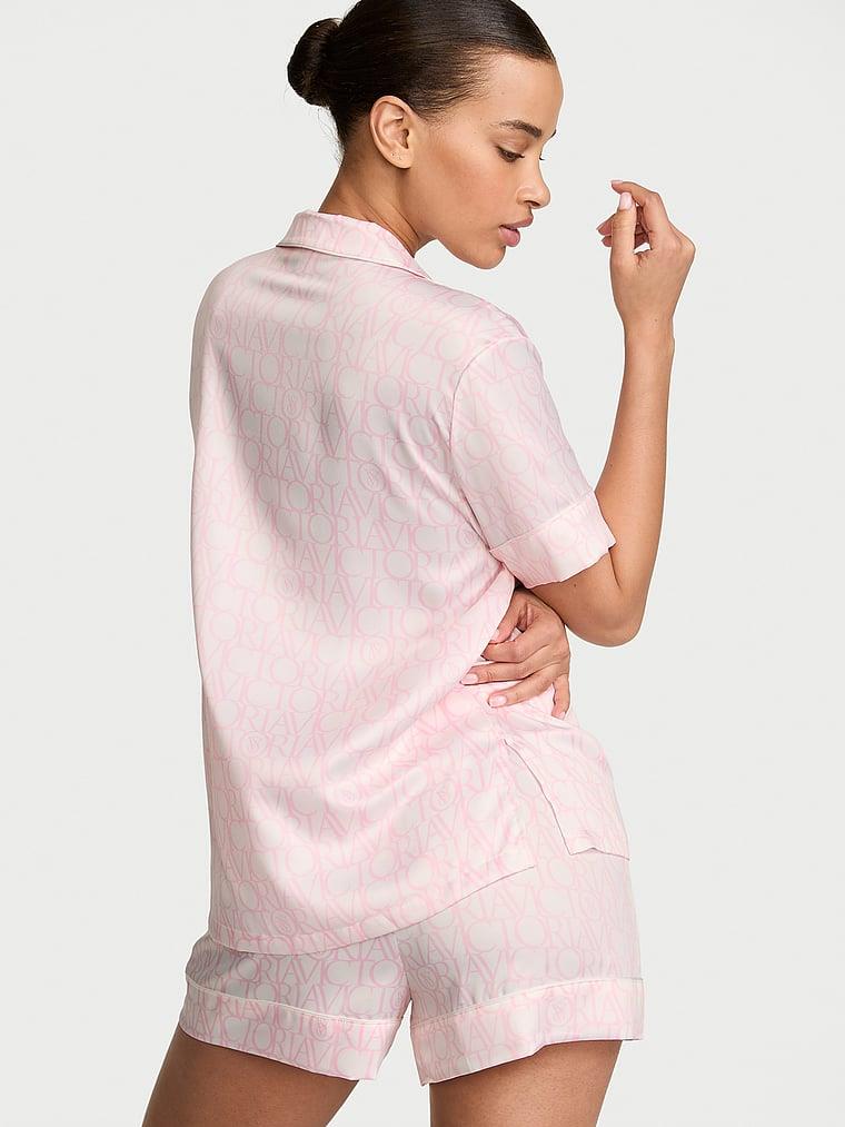 Saten Kısa Pijama Takimi arka görünüm