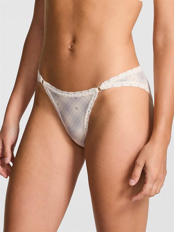 Pink Dantel Detayli Pamuklu Cheeky Kulot