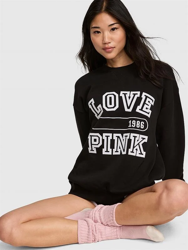 Pink Ivy Oversize Bisiklet Yaka Sweatshirt