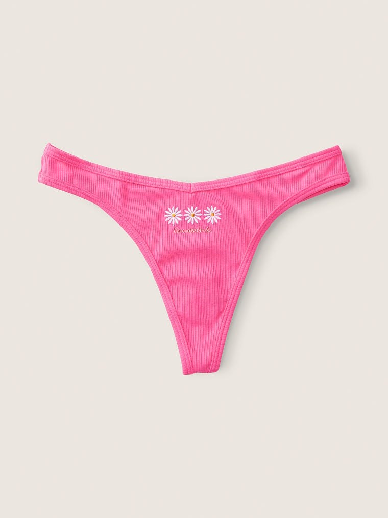 Pink Pamuklu Tanga arka görünümü