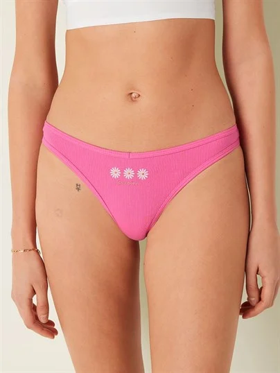 Pink Pamuklu Tanga ön görünüm
