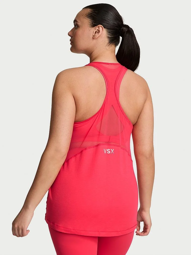 Vsx Pima Pamuklu Jersey Racerback Atlet arka görünüm