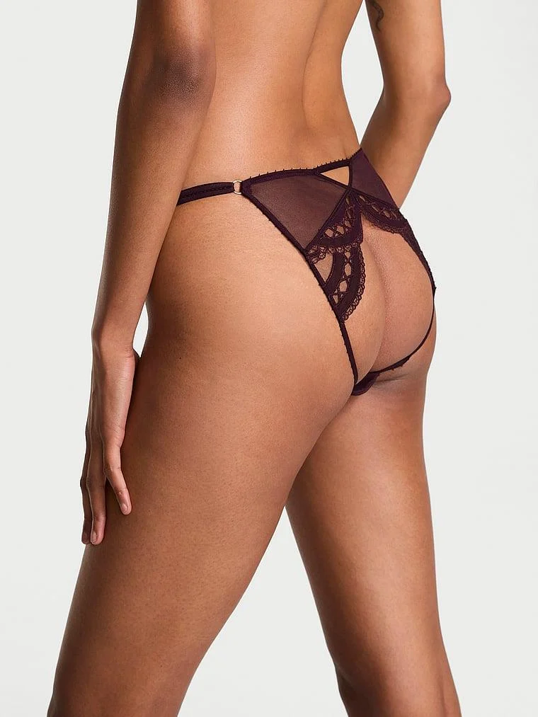 Islemeli Ayarlanabilir Askili Bikini Kulotu arka görünüm