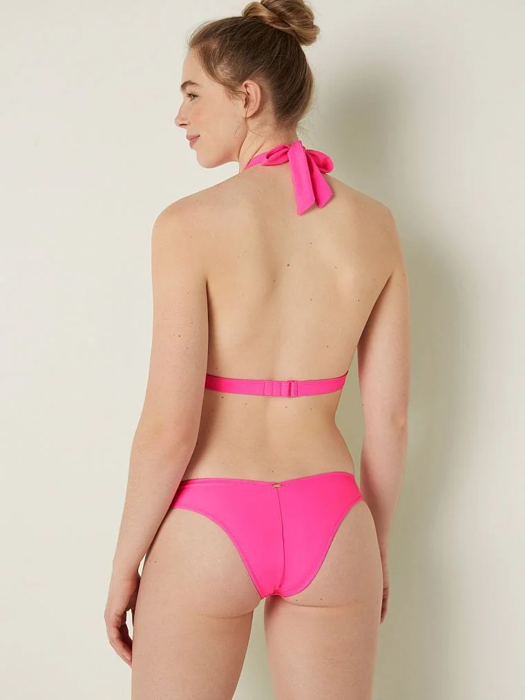 Pink Push Up Ucgen Bikini Ustu arka görünüm