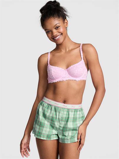 Pink Flannel Pijama Boxer
