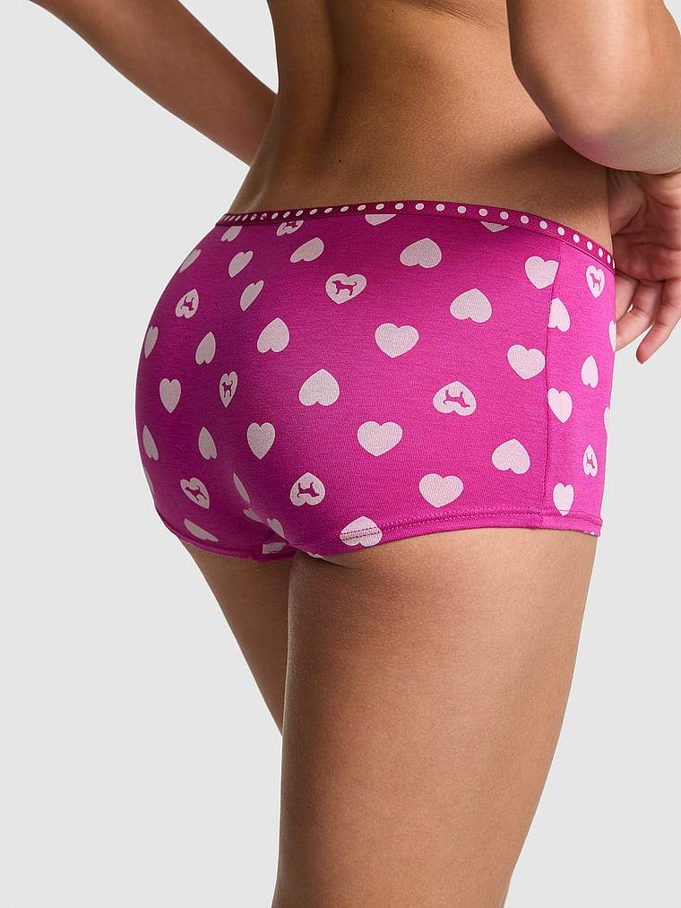 Pink Logolu Pamuklu Boyshort Kulot arka görünüm