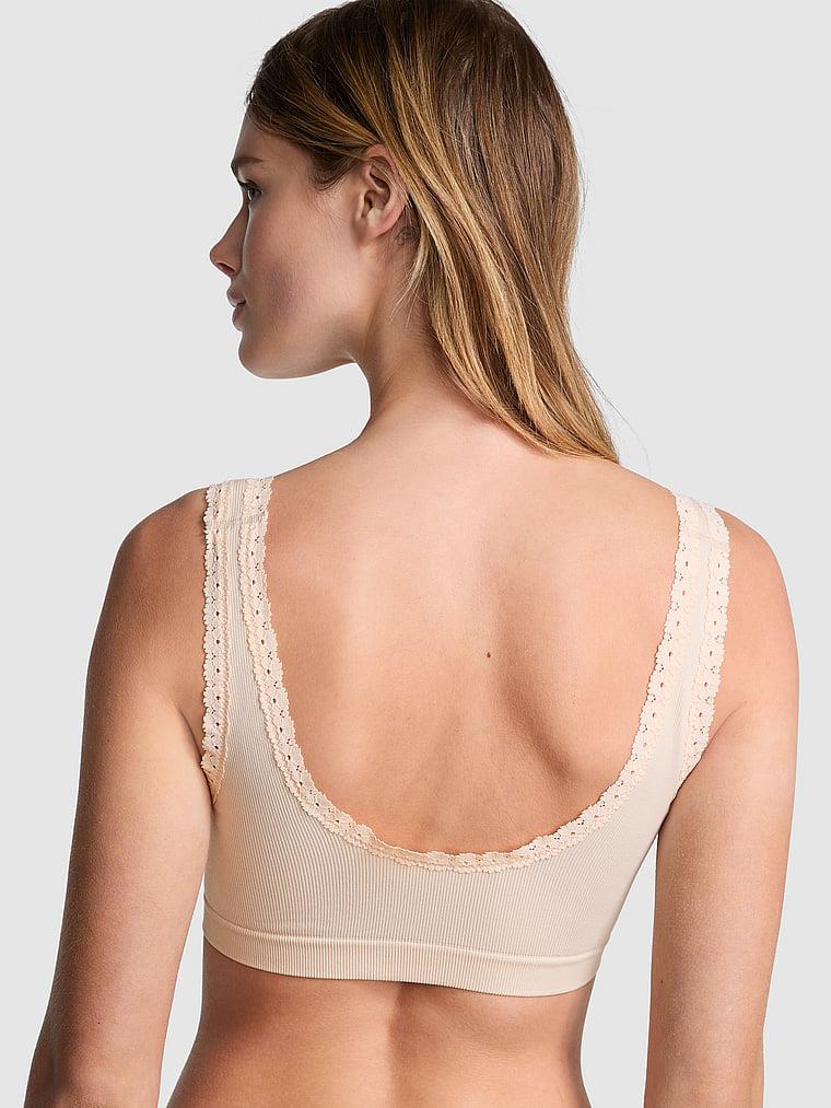 Pink Seamless Dekolteli Bralet arka görünümü