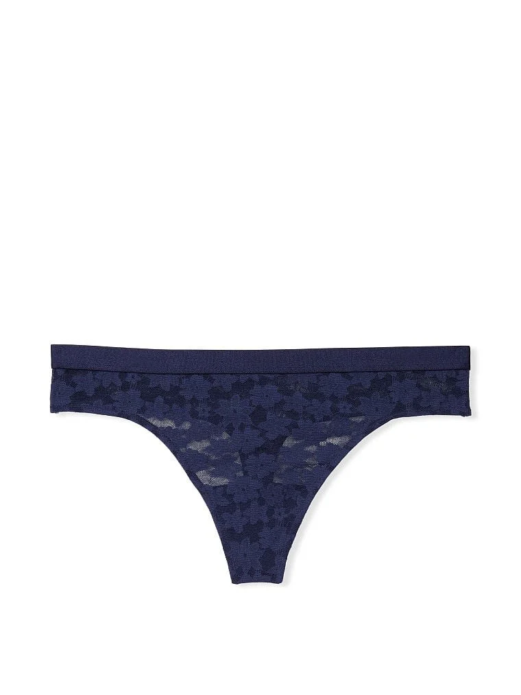 Victorias S Secret Pink Tossed Cicek Dantelli Tanga arka görünüm
