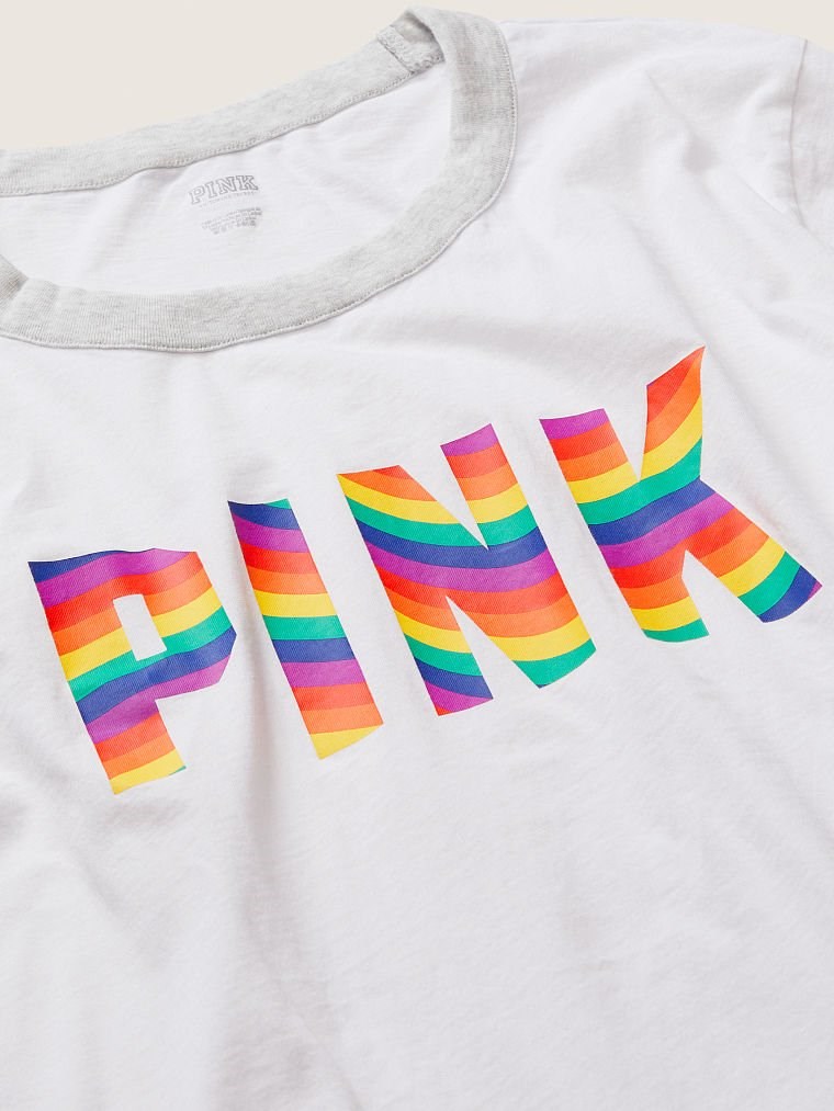 Pink Kampus Ringer Tisort arka görünüm