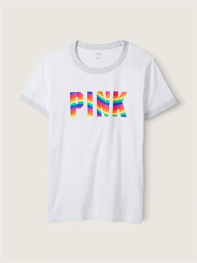 Pink Kampus Ringer Tisort ön görünüm