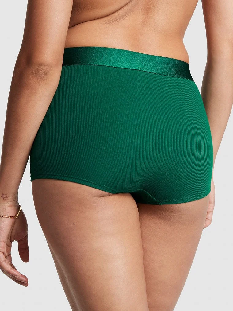 Pink Yüksek Bel Boyshort Kulot arka görünüm