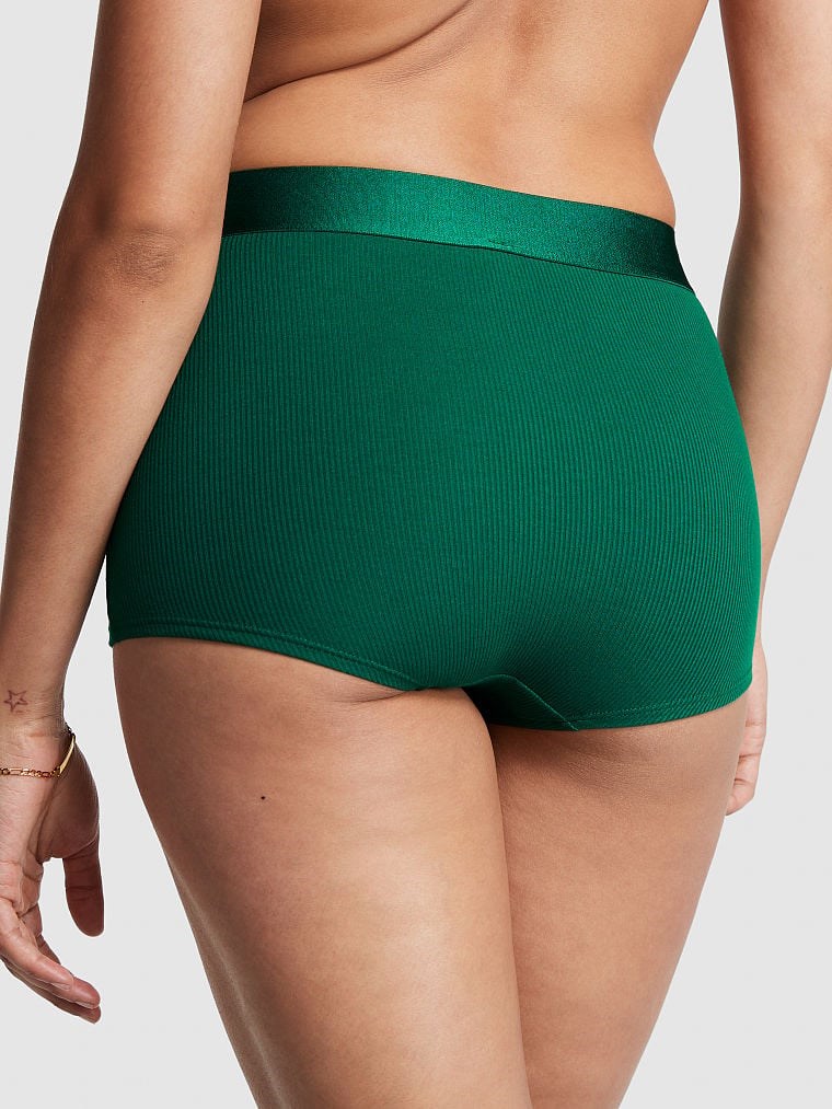 Pink Yüksek Bel Boyshort Kulot arka görünümü