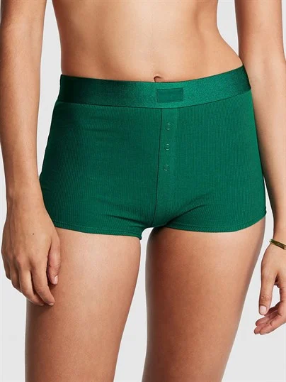 Pink Yüksek Bel Boyshort Kulot ön görünüm