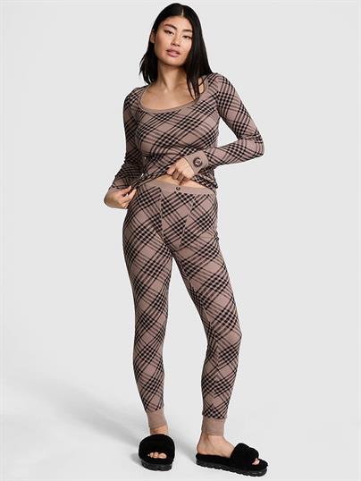 Pink Termal Uzun Pijama Takimi
