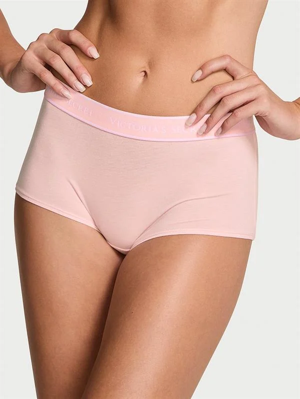 Logolu Pamuklu Boyshort Kulot