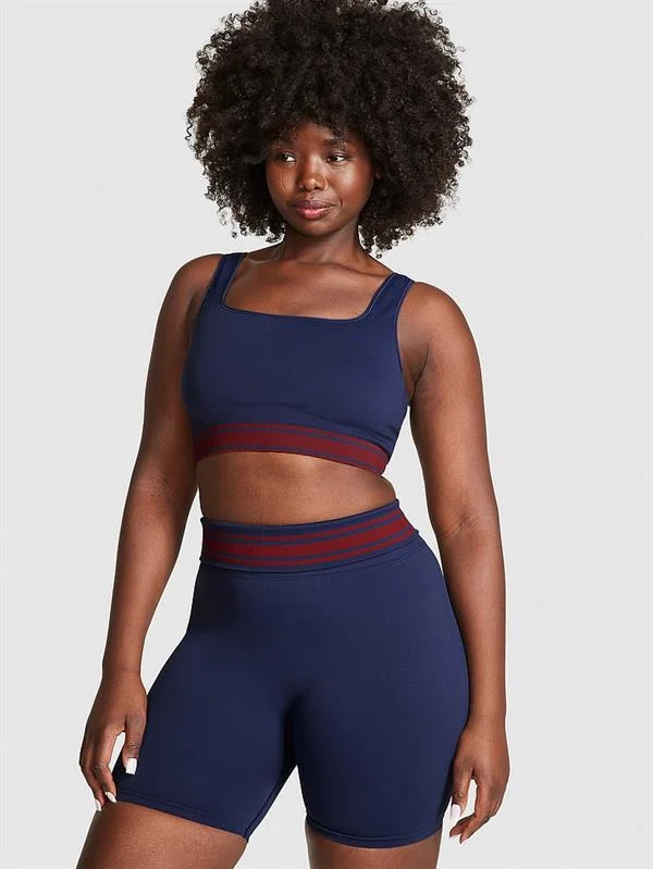 Pink Pink Seamless Katlanabilir Biker Sort