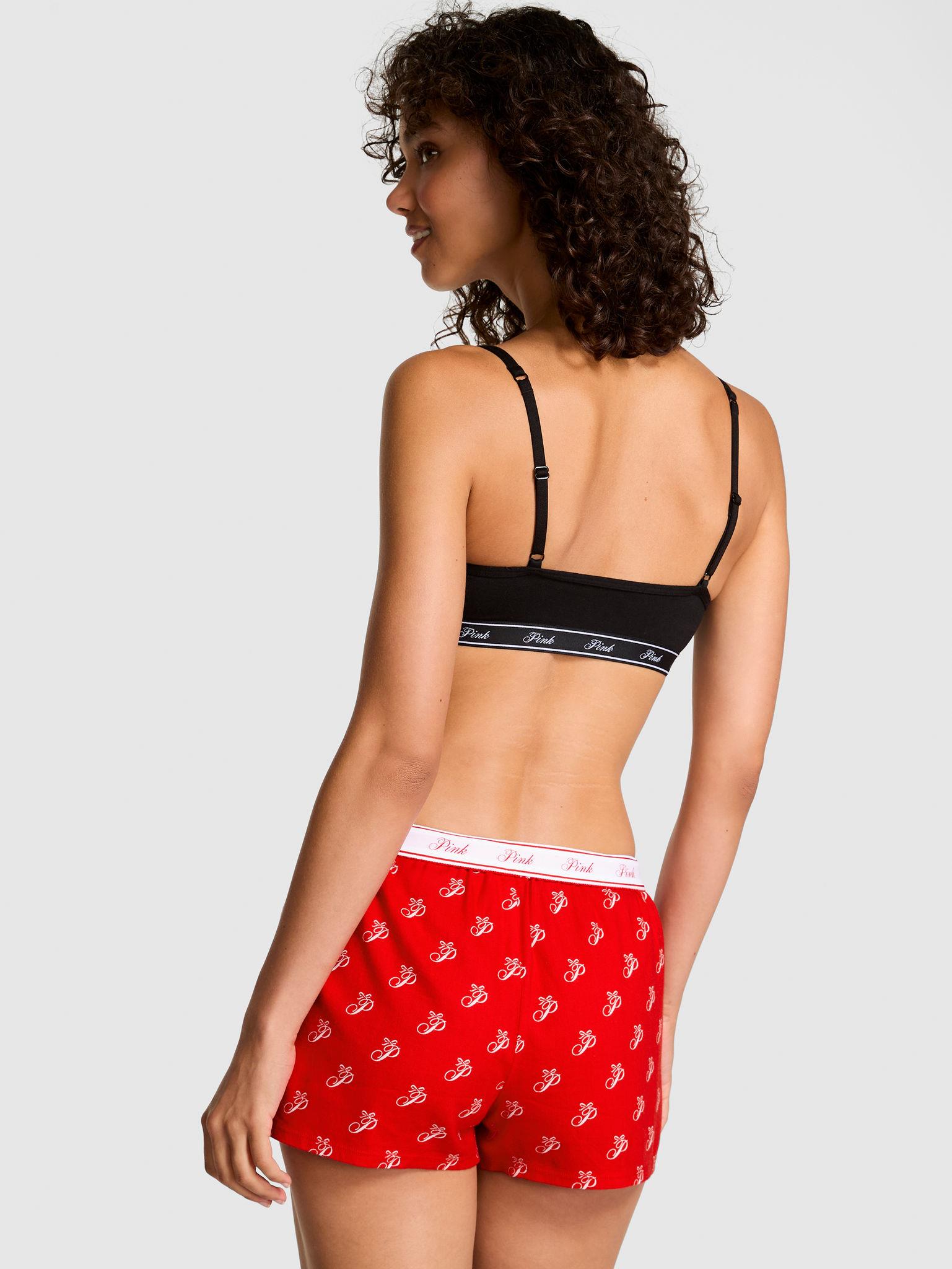 Pink Flannel Pijama Boxer arka görünümü
