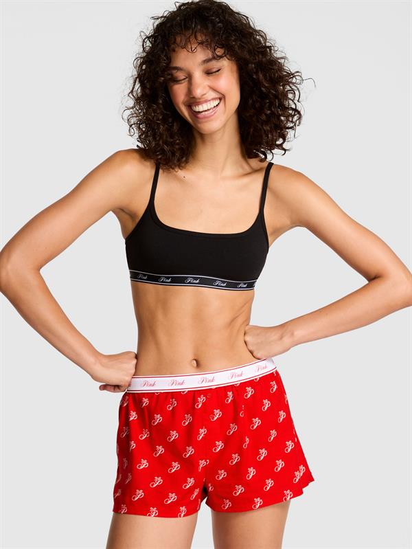 Pink Flannel Pijama Boxer