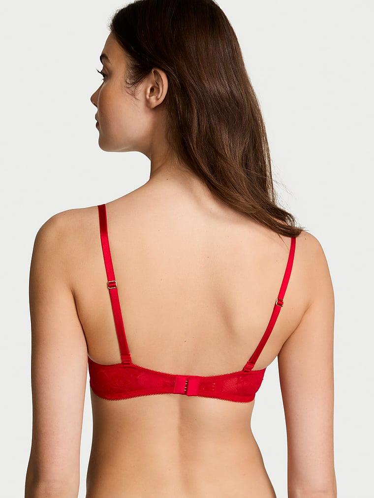 Bombshell Gul Dantelli 2 Beden Buyuk Gosteren Push Up Sütyen arka görünümü