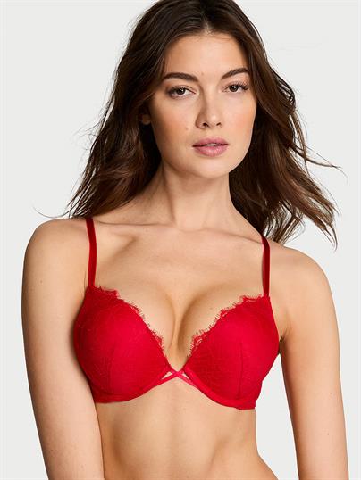Bombshell Gul Dantelli 2 Beden Buyuk Gosteren Push Up Sütyen