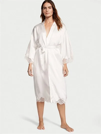 Dantel Motifli Kimono ön görünüm