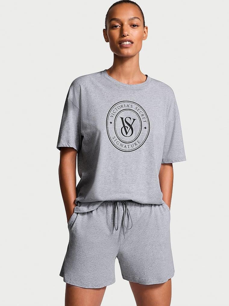 100 Pamuk Kısa Pijama Takimi arka görünüm